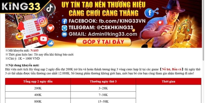 Giới thiệu KING33 về sân chơi cá cược trực tuyến uy tín