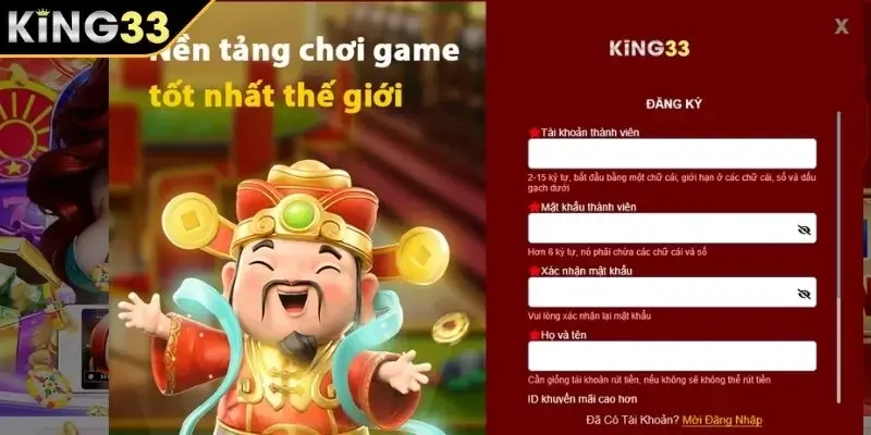 Điều khoản thiết lập tài khoản cho hội viên tham gia 