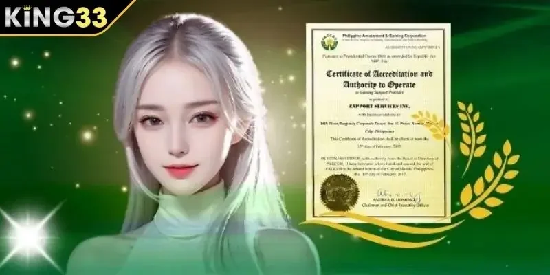 Giấy phép từ tổ chức PAGCOR Giấy phép từ tổ chức PAGCOR