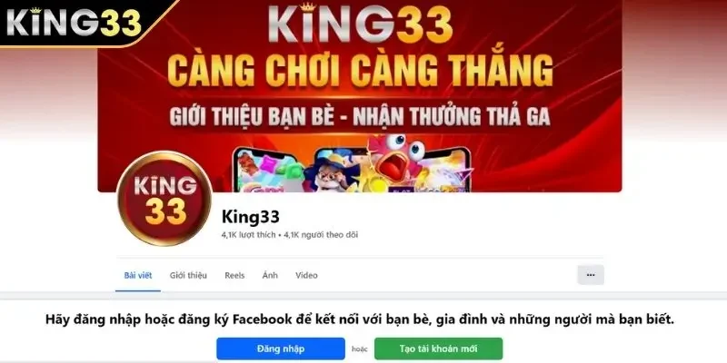 Liên hệ KING33 qua mạng xã hội